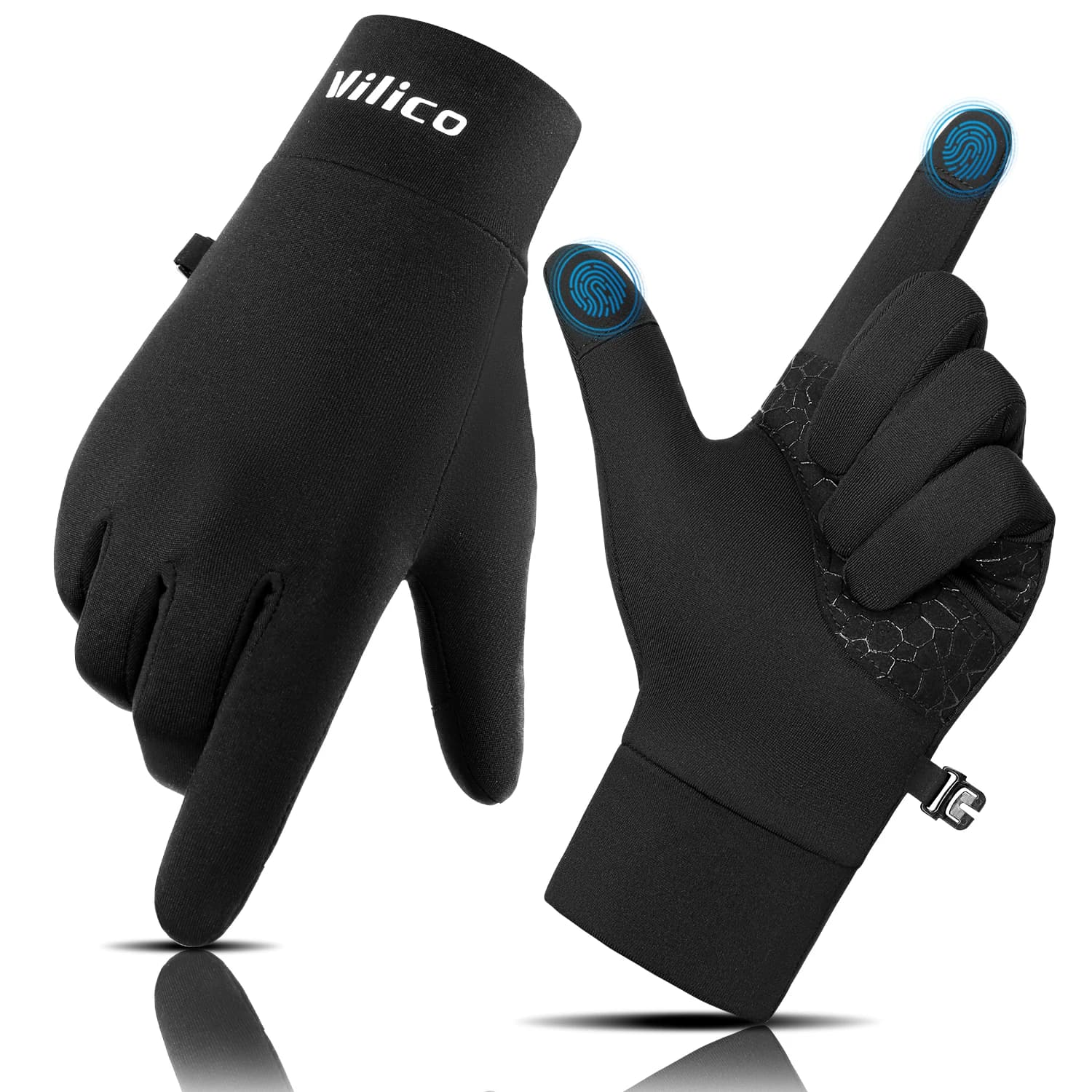 Guanti da corsa invernali per sport all'aria aperta Guanti da ciclismo antiscivolo touchscreen caldi da uomo Guanti termici sottili autunno inverno da donna