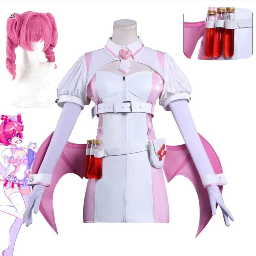 Muse Dash Nocturne Bloodheir Buro Cosplay Costume Role with Ali Dresses Merit of Shaking The Role of Halloween Wigs Dressed