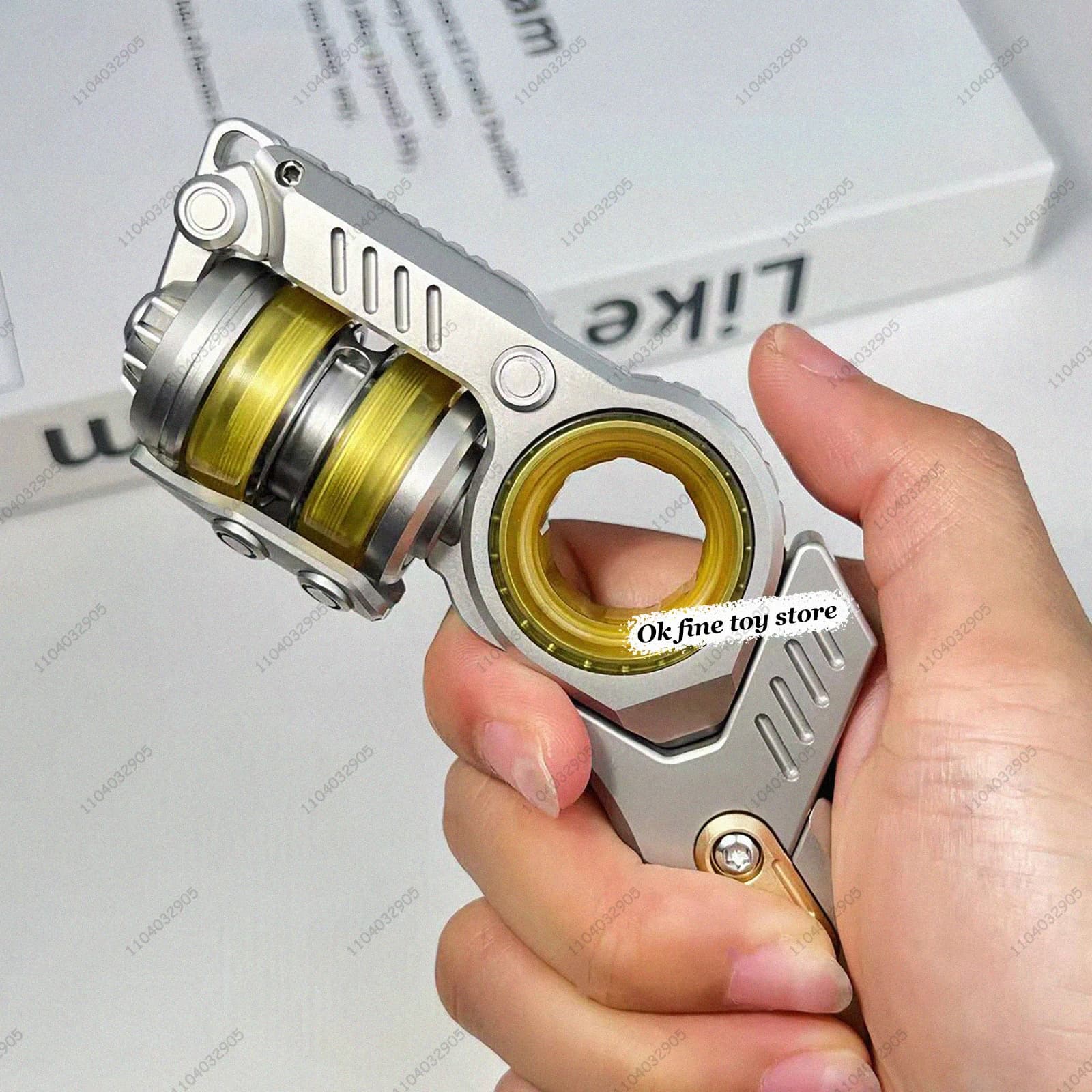 EDC All-in-One Fidget Spinner Flip Rotation Dingding Diapason Cricchetto Nero Tech Fidget Gear Gadget Regalo antistress