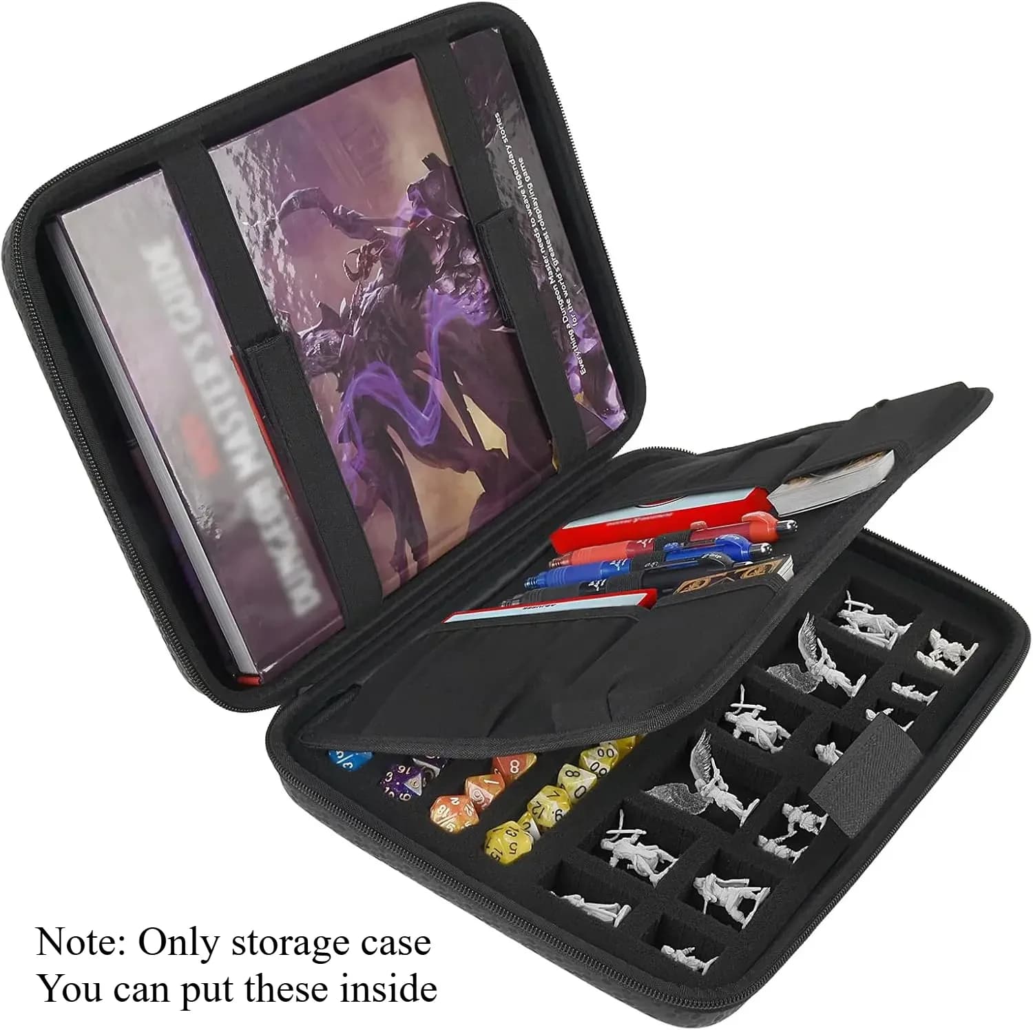 Dice Tray Box for DND Dice Set for D&D, Rolling Trays Polyhedral Dices Storage Bag Holder for Dungeons and Dragons RPG Game Orga