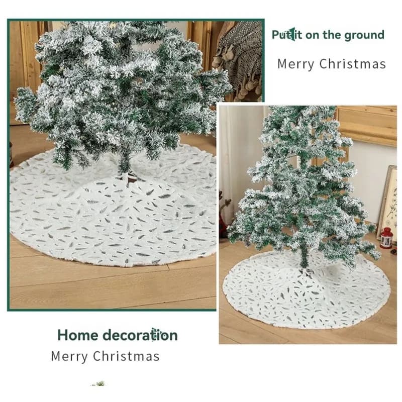 Gonna per albero di tendenza 2025 Decorazione per gonna per albero di Natale da 120 cm per albero di Natale Buon Natale Felice anno nuovo