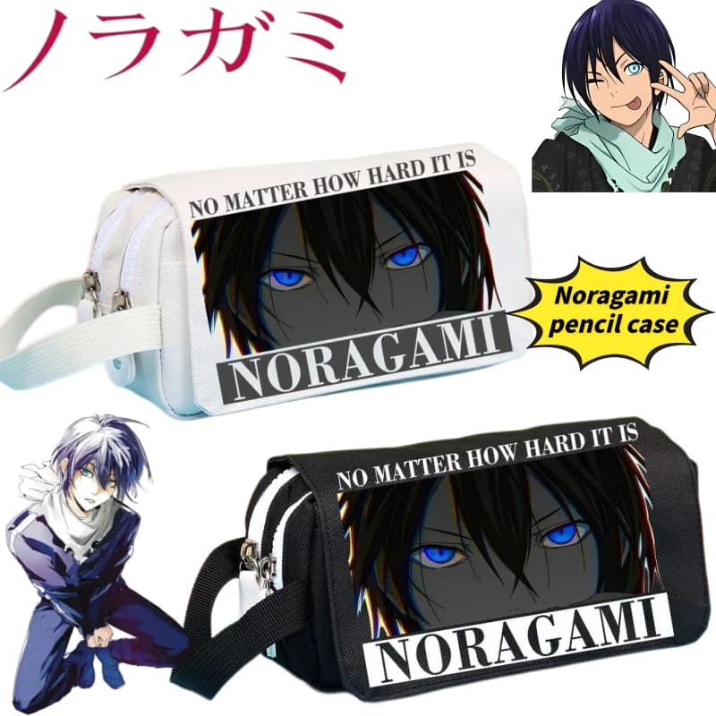 Noragami Yato Hiyori Iki Bishamon pencil case high-quality anime cartoon print large capacity portable student stationery bag