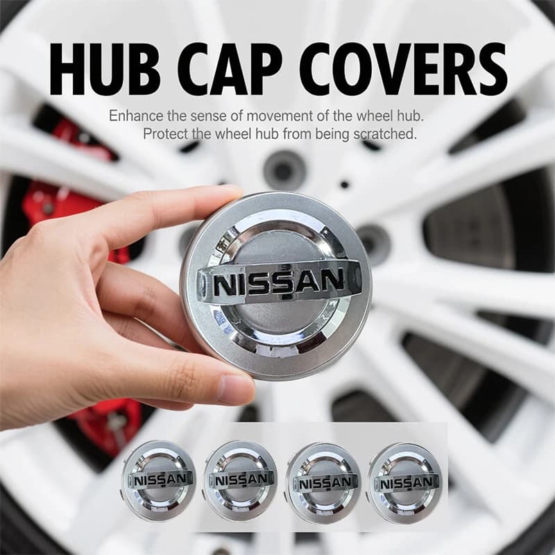 4 Parts Car Covers, Decorative Covers for Circles, Replacement Emblems for Nissan Nismo GTR Altima Qashqai Almera Navara