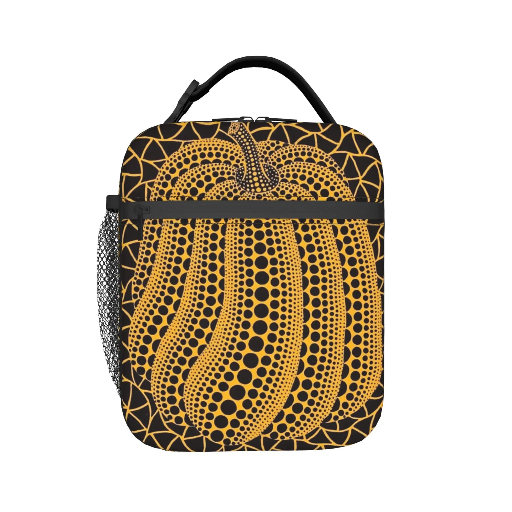 Borsa termica per il pranzo Yayoi Kusama Art per la scuola My Life Pumpkins, contenitore portatile per alimenti, scatole termiche per il pranzo