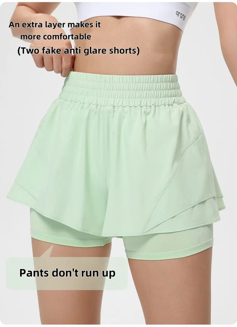Thin breathable shorts with high elasticity and anti glare sports pants for training, fitness, running, and three quarter pants