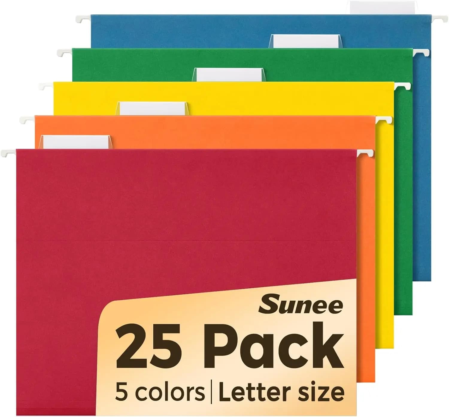 Confezione da 25 cartelle colorate da appendere con linguette regolabili, espandibili per l'organizzazione di casa e ufficio