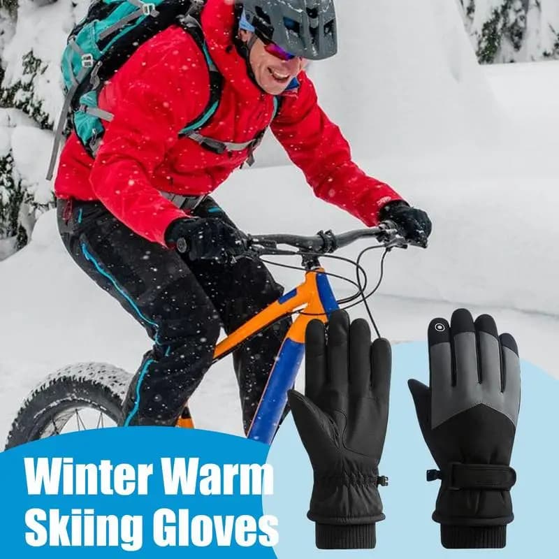 Winter Ski Gloves Snow Gloves Touch Screen Gloves for Women's Cold climate Gloves Men's Ski-slip Gloves Hiking Cycling