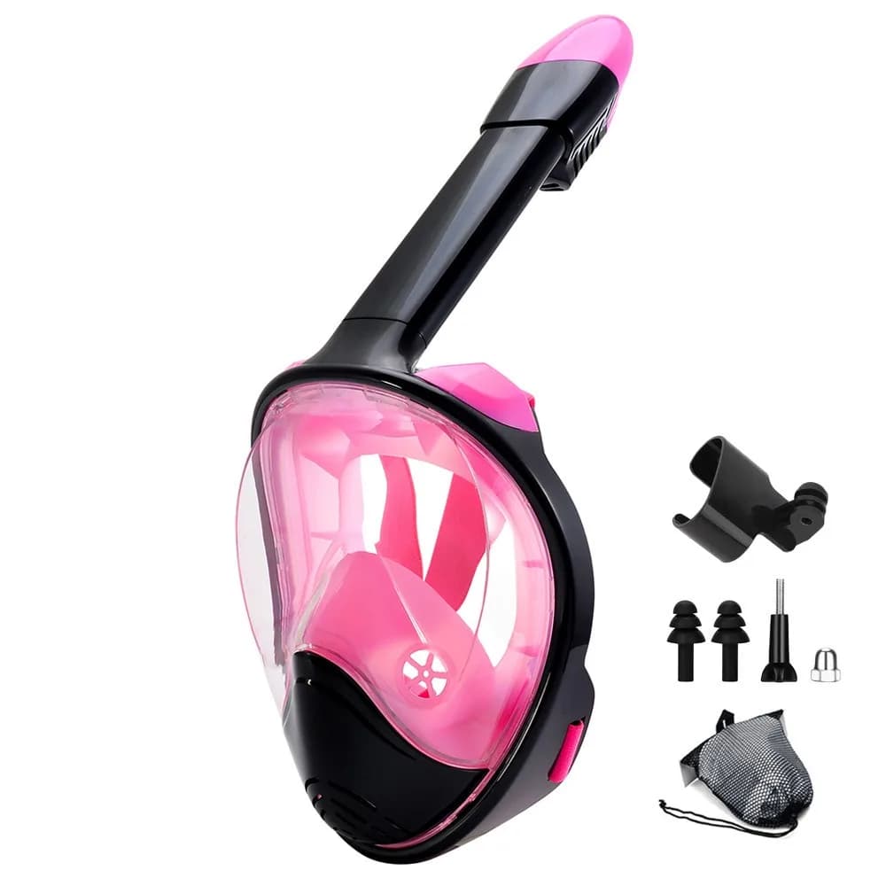 Maschera da Snorkeling Dry Top in Silicone, Occhialini Subacquei Integrali Impermeabili e Antinfiltrazione
