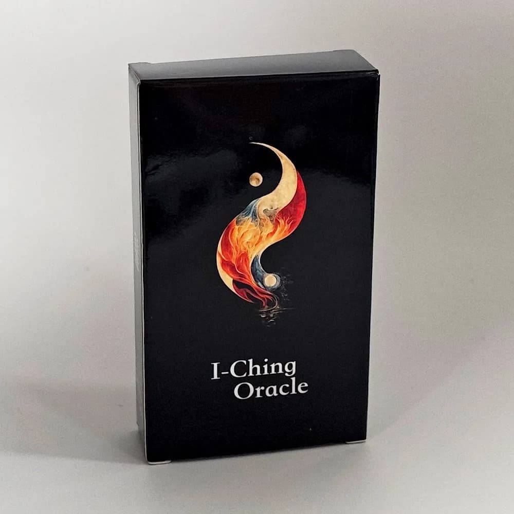 Mazzo di Carte Oracolo I-Ching 64 Carte 10,3*6cm Stile Artistico Tradizionale a Inchiostro Strumento di Divinazione Cinese per Guida Spirituale e Meditazione