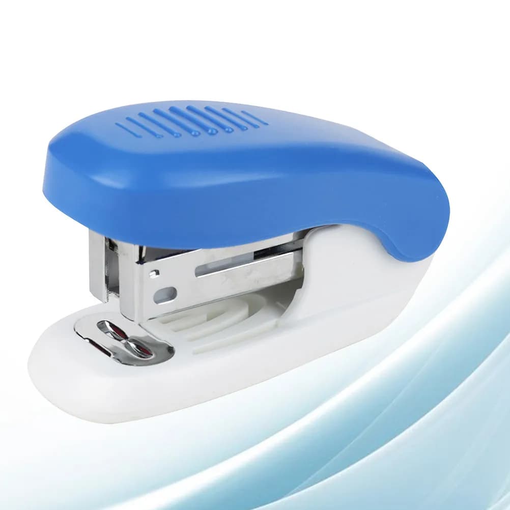 Mini Cucitrice Compatta per Ufficio, Estetica e Resistente, Colore Avorio, Carina per Scrivania
