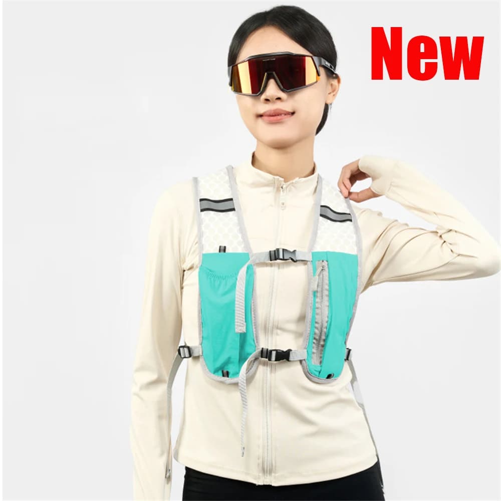 Running Water Bottle Storage Vest Lightweight Running Vest Reflective Safe Hydration Water Chest Pack Sports With Phone Holder