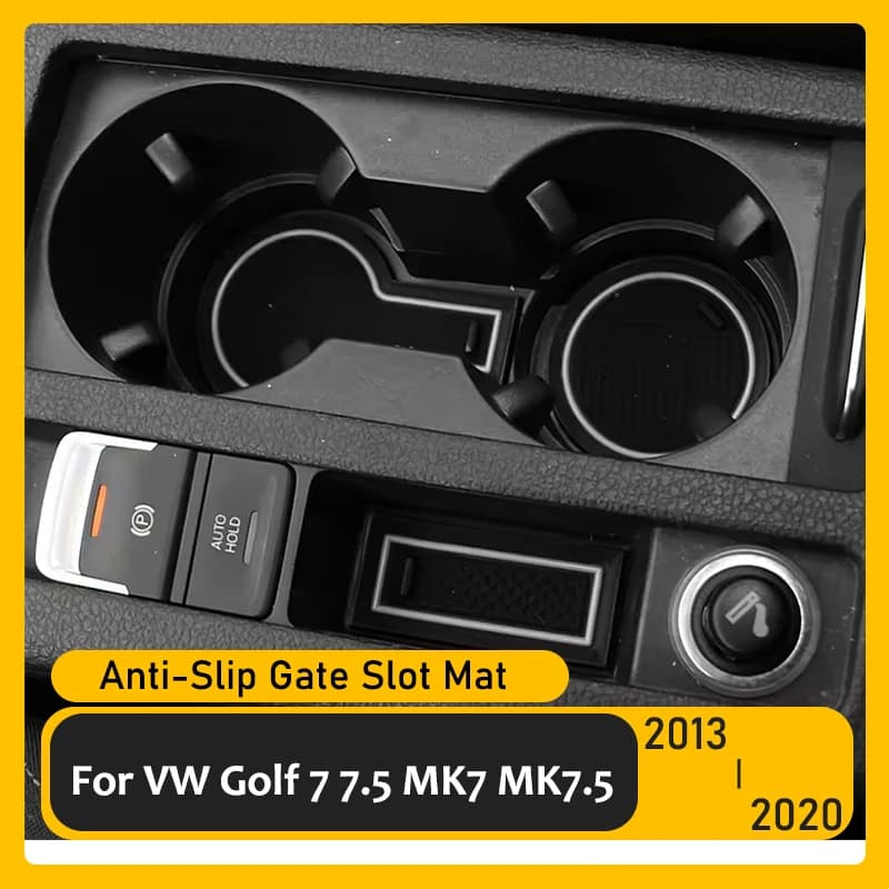 Car Lnterior Anti Slip Mat Door Slot Pad Cup Cushion Groove Mat Rubber Mat For Volkswagen VW Golf 7 7.5 MK7 MK7.5 2013-2020