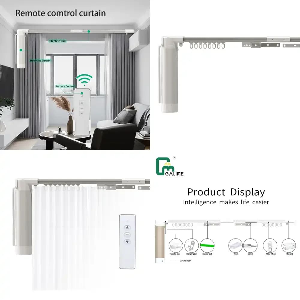 Qwinn 2026 - Tende Motorizzate Personalizzabili per Casa Intelligente, Motore per Tende Automatiche con Telecomando