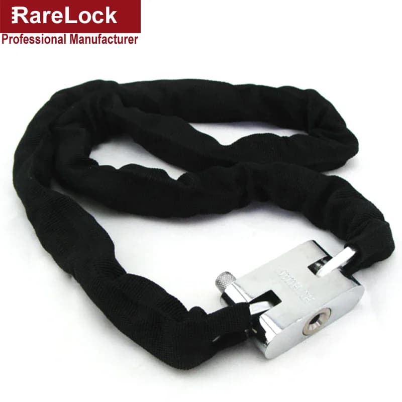 Lucchetto a catena per bici moto auto con copertura in tessuto nero Hardware fai da te Rarelock MMS427 I