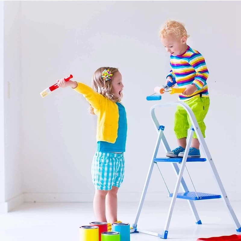 Set of 6 mini foam rollers for painting and decoration, 2 inch kit with small roller tray, for mural painting and repairs