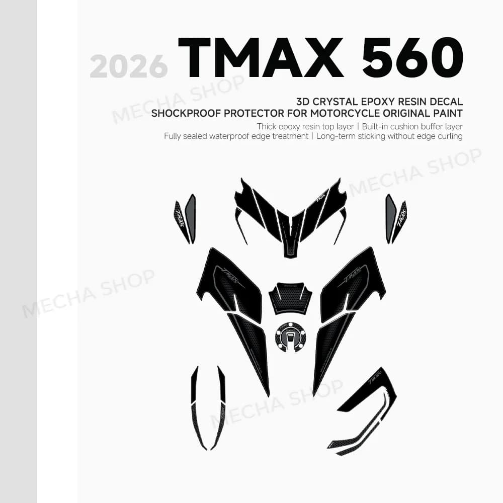 Tank Pad 3D Epoxy Resin Sticker Protection Kit For TMAX560 TMAX 560 2025 2026