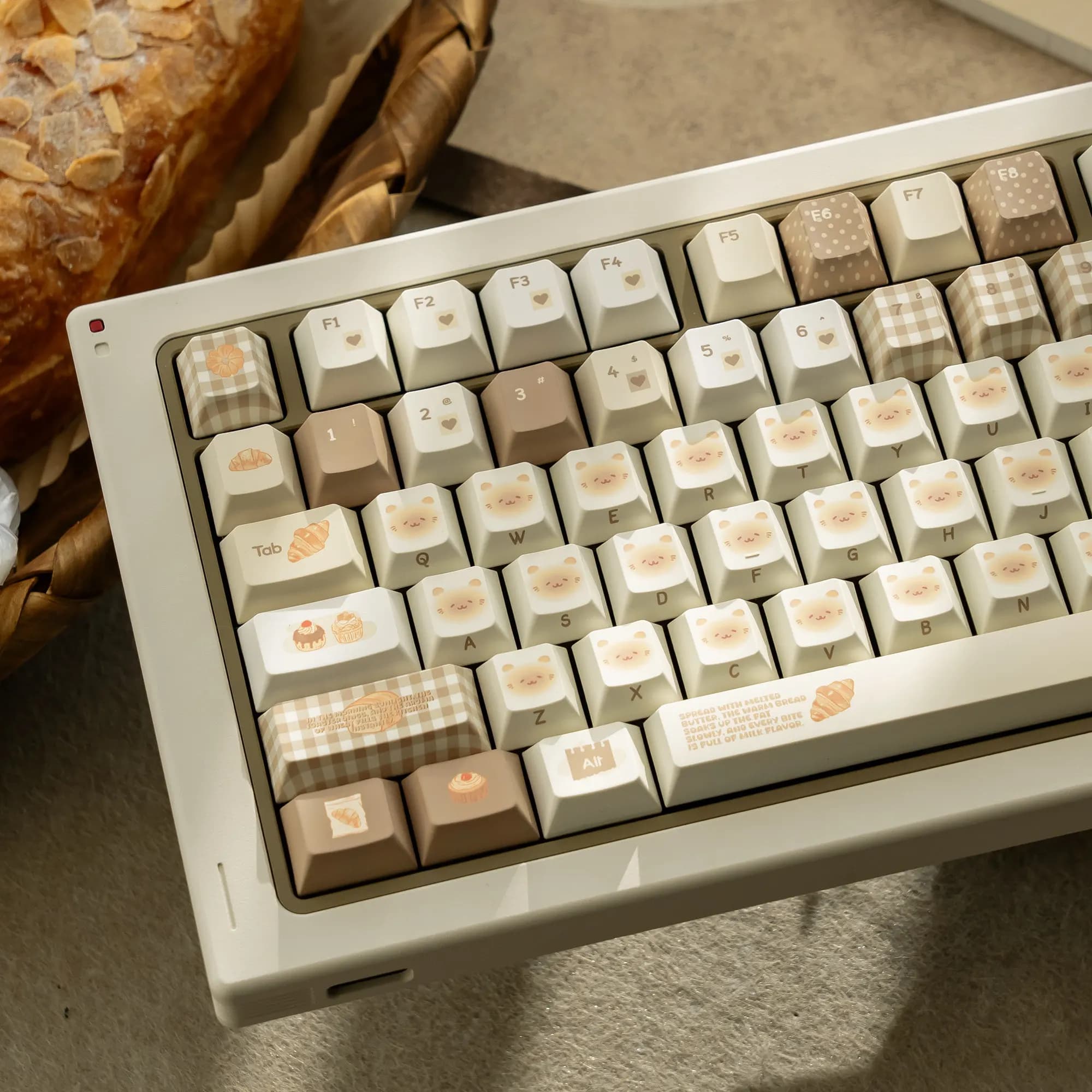 Keycaps URE Original Bakehouse con profilo Cherry, sublimazione a cinque lati, in PBT, per tastiere meccaniche MX 61/64/87/96/104