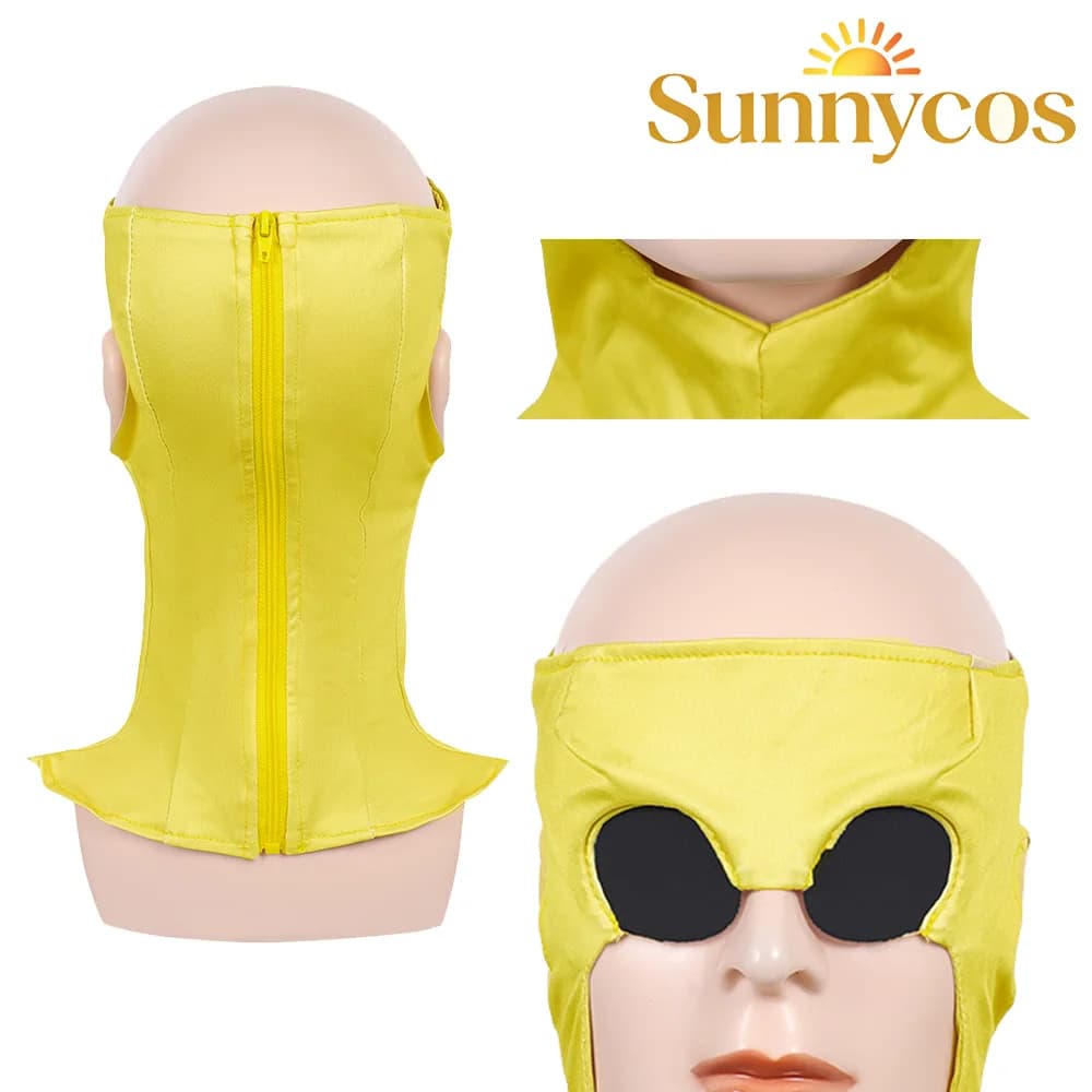 Maschera di Mark Grayson per Cosplay, Copricapo da Uomo, Accessorio per Costume di Halloween e Carnevale, Cappello Giallo per Roleplay di Invincible
