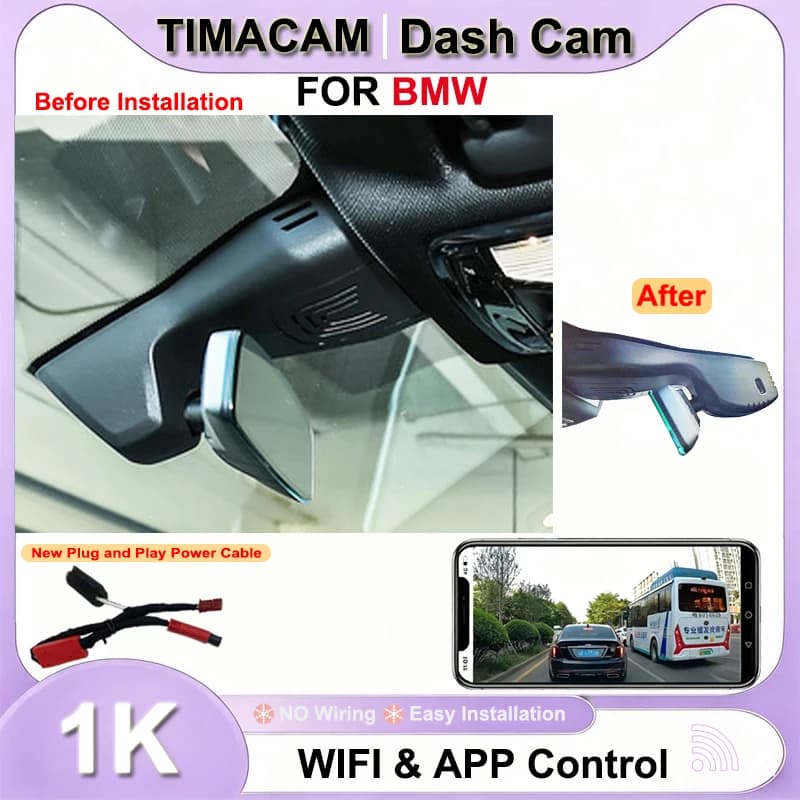 TIMACAM 1080P Wifi Plug and Play DashCam for BMW X6 xDrive40i xDrive30d xDrive40d For BMW X6 G06 40i 30d 40d 2020 2021 2022 2023