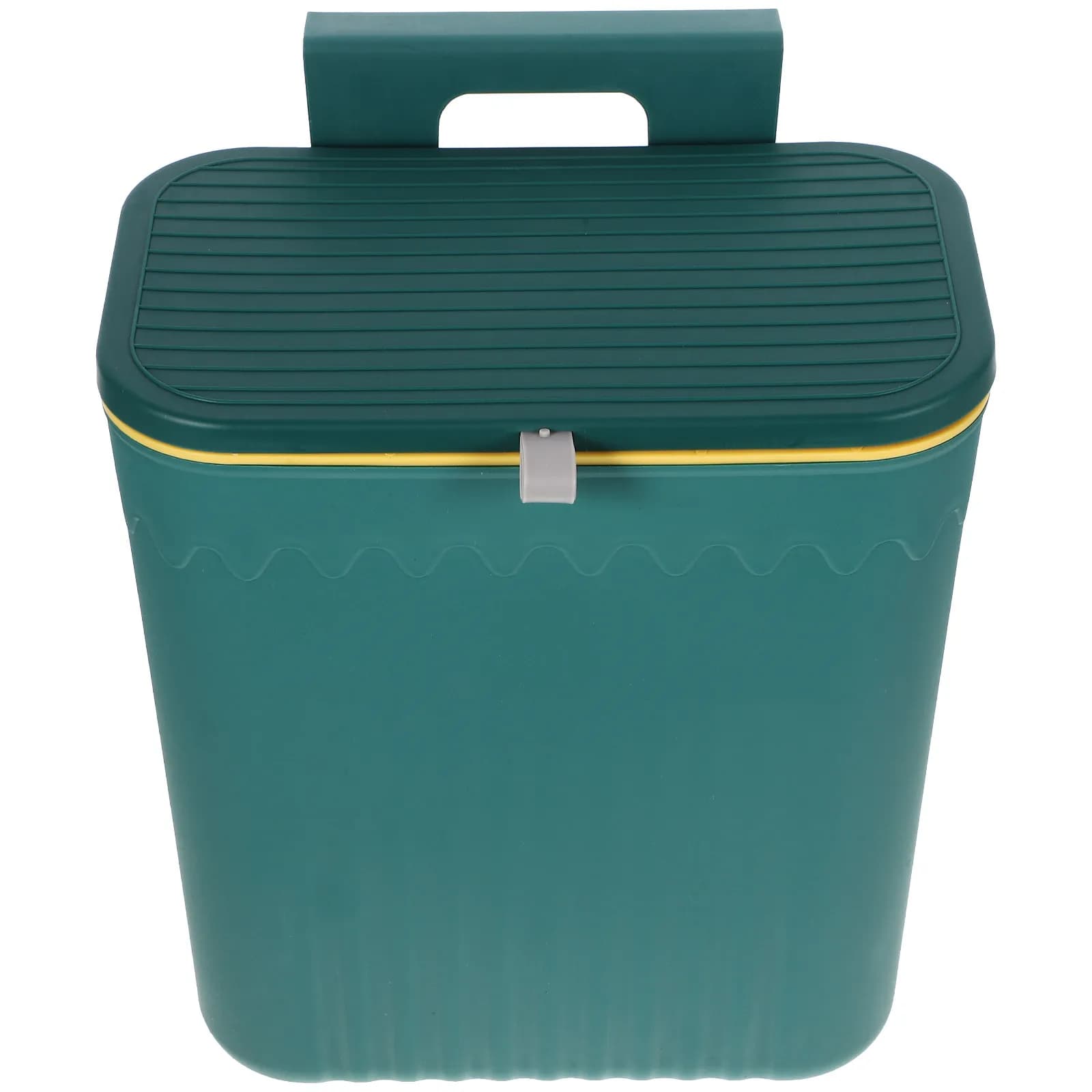 Wall Mount Compost Bin Large Capacity Small Trash Can Flip Lid Kitchen Cabinet Kitchen Waste Holder Hanging Trash Can