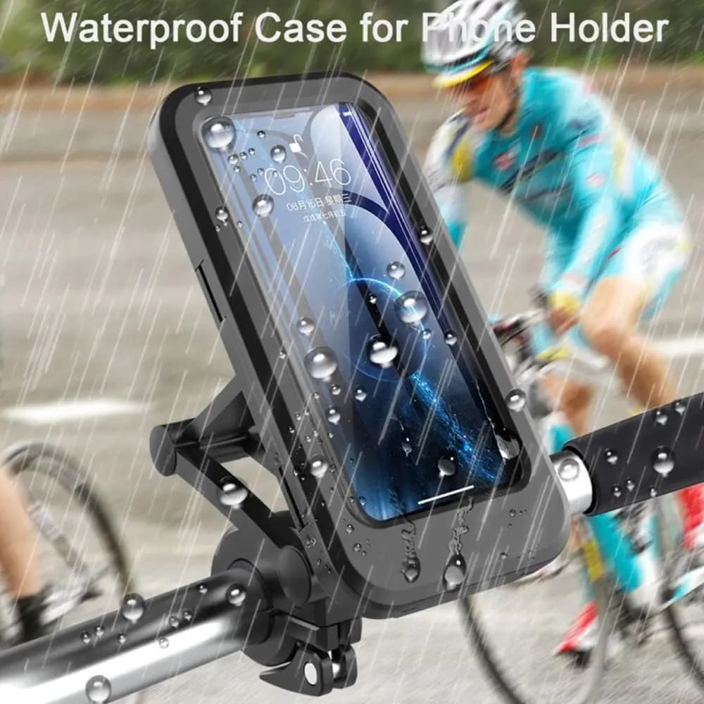 360° Universal Waterproof Motorcycle Bike Mobile Phone Holder Support Bicycle Swivel Adjustable Motorcycle Cellphone Holder GPS
