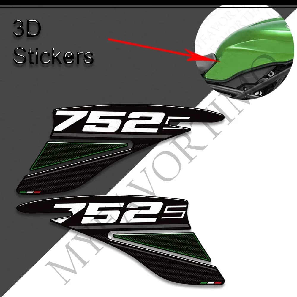 Moto Protezione Rilievo Del Carro Armato Manopole Laterali Gas Olio Combustibile Kit Ginocchio Adesivi Decalcomanie Per Benelli 752S 750 S 2018 2019 2020 2021 2023