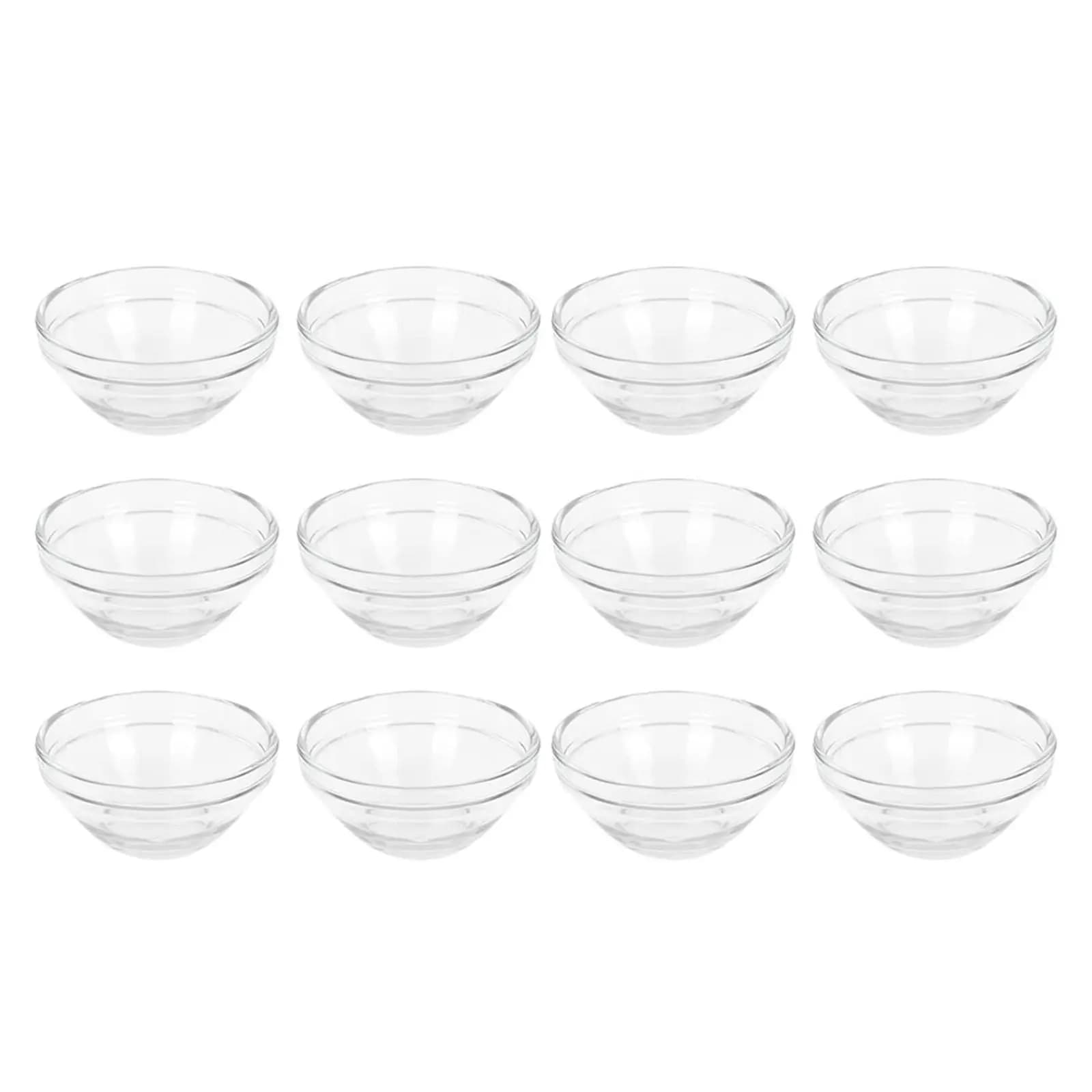 Set di 12 Ciotole in Vetro per Maschere Facciali, Contenitori per Oli Essenziali, Ciotole Riutilizzabili per Miscelare Maschere Fai-da-Te, Set Portatile per Spa e Salone di Bellezza