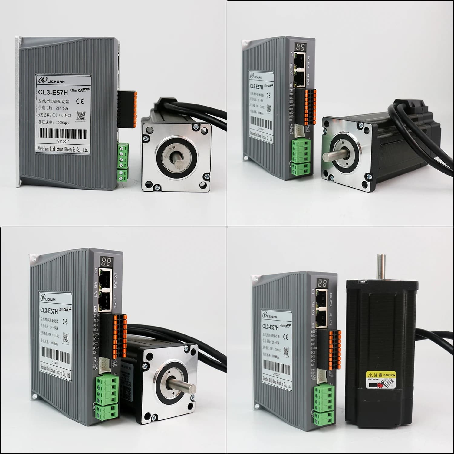 Lichuan Ethercat Nema24 Motore passo-passo ad anello chiuso 2Nm 2,3Nm 2,8Nm con driver passo-passo ad anello chiuso CL3-E57H 5A DC20-50V CiA402