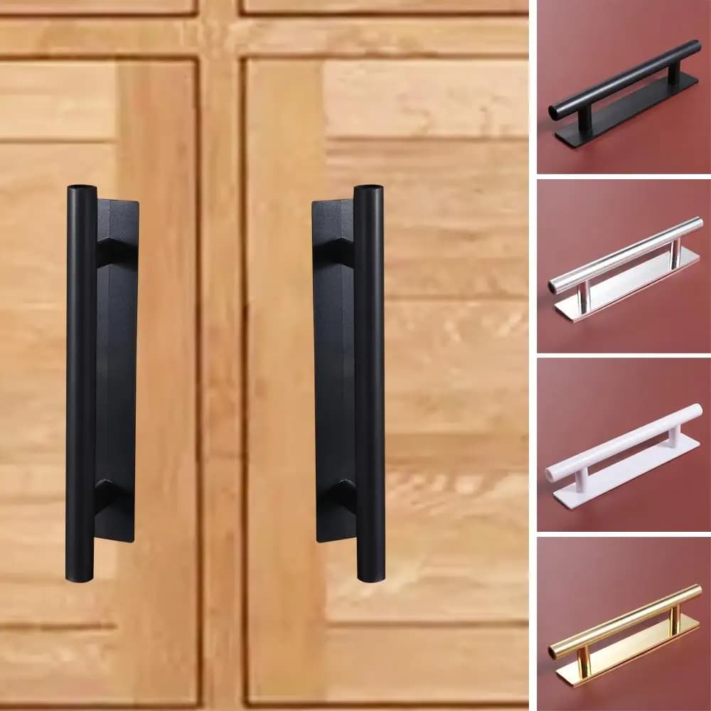 Manopole minimaliste Maniglia per porta autoadesiva Maniglia per porta push-pull montata in superficie Maniglia per armadio in plastica senza punzonatura Maniglia per cassetto