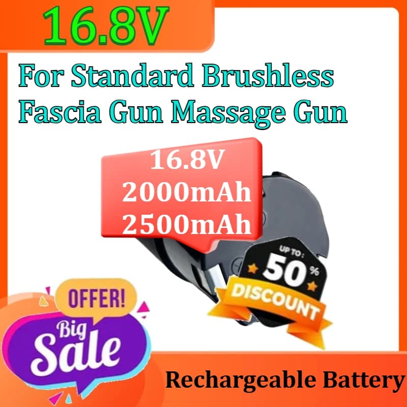 Battery for Pistola Mixer Brushless Standard, Silent Electric Massage for Collo, Battery 16.8V 2000mAh 2500mAh