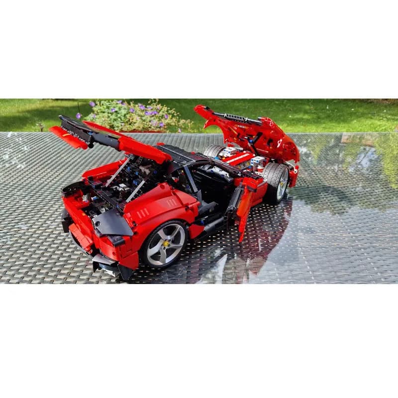 MOC-191495 Red Classic City Sports Racing Car Building Block Model 3215 Parts MOC Creative Boy Children's Birthday Toy Gift