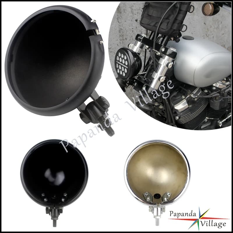 Motore personalizzato 5-3/4 "alloggiamento faro universale in acciaio da 5,75 pollici LED faro secchio per Harley Dyna FXD Sportster XL1200 XL 833