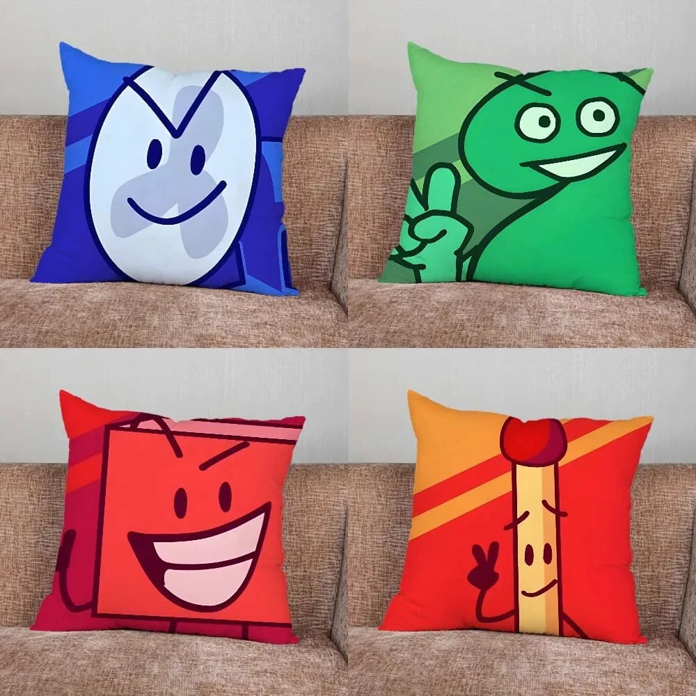 Funny Cartoon Number Figure Throw Pillow Case Cute Geometric Square Cushion Cover for Kids Room Sofa Couch Home Decor 40x40cm