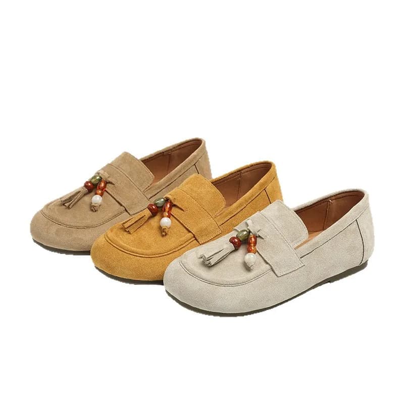 Women's Moccasin Soft Sink Shoes Autumn 2025 Comfortable casual leather shoes with flat sole Single shoes with a pedal