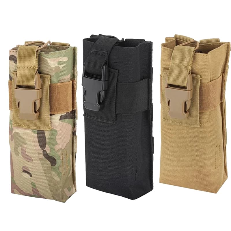 Supporto per radio tattico, borsa portatile per walkie-talkie radio Molle Custodia per radio in nylon per campeggio Tiro all'aperto Paintball CS Gioco