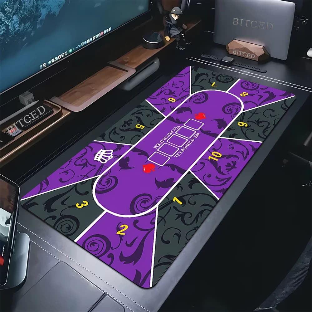 90x40 cm Texas Hold'em Tappetino da tavolo in gomma impermeabile Tappetino da poker Casino Club Tappetino da tavolo professionale Accessori per l'intrattenimento