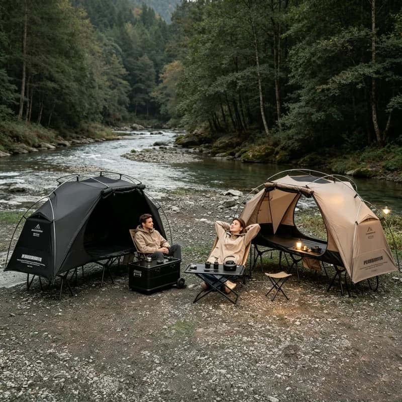 MOUNTAINHIKER Ultra-Light Tent with Independent Inner Tent Waterproof Breathable Mosquito-Proof Outdoor Camping Bed Tent Shelter