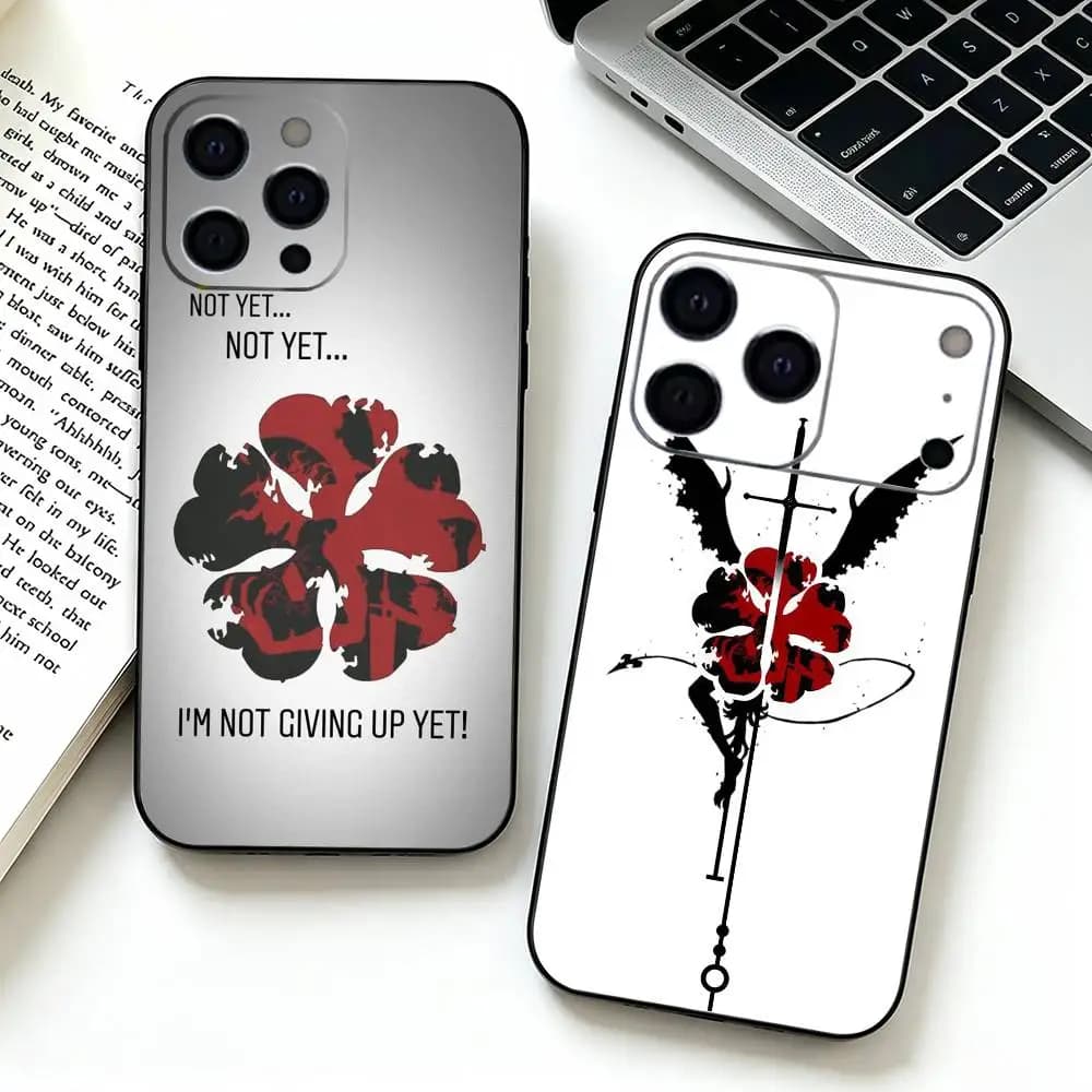 Black Clover Anime Gift Phone Case For iPhone 17,15/16,14,13,12,11 Pro Max,16/15/14Plus,XS Soft Black Cover