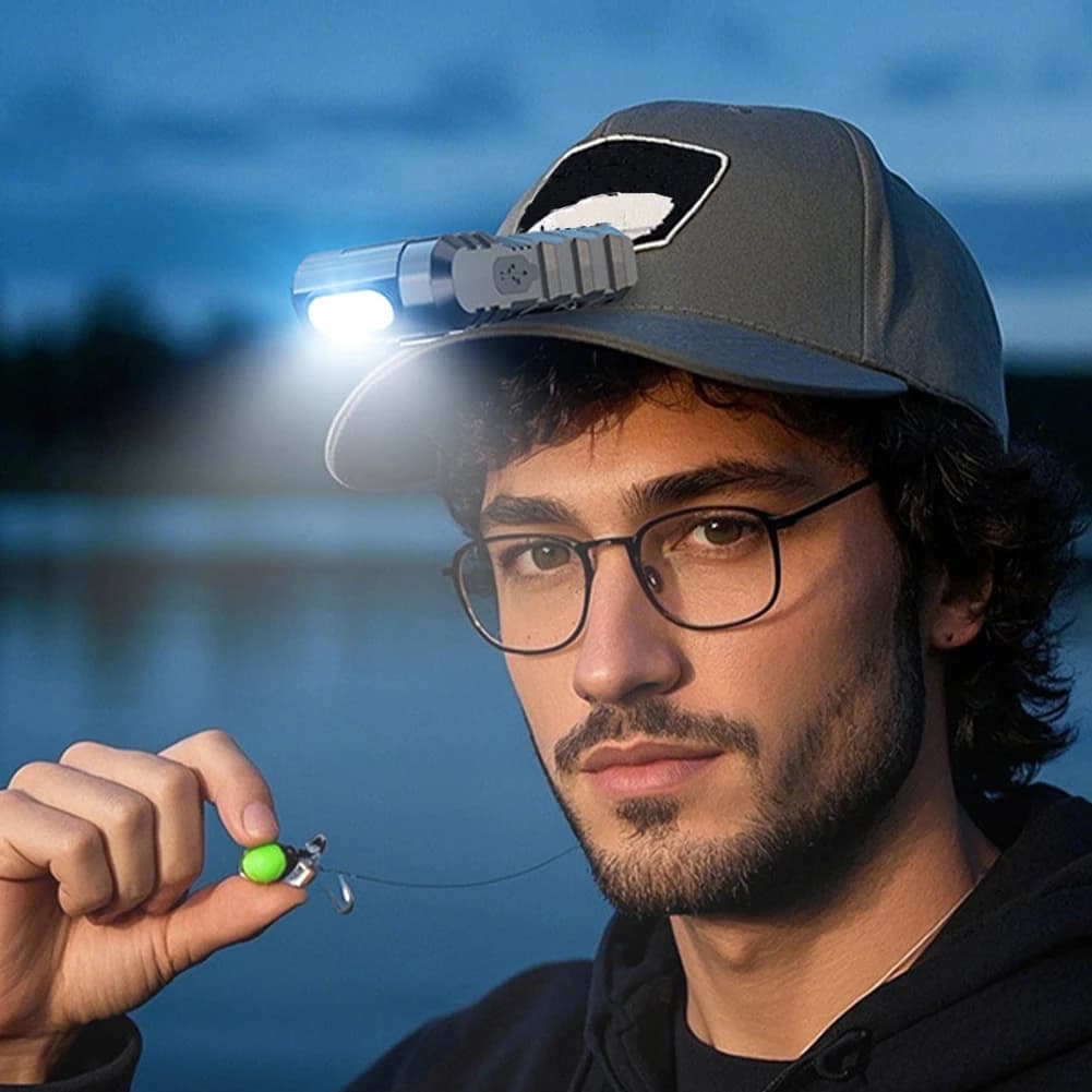 Torcia LED Magnetica EDC, Torcia Tascabile con Testa Rotante a 180 Gradi, Luce da Lavoro Portatile, Torcia Piatta per Campeggio ed Escursionismo