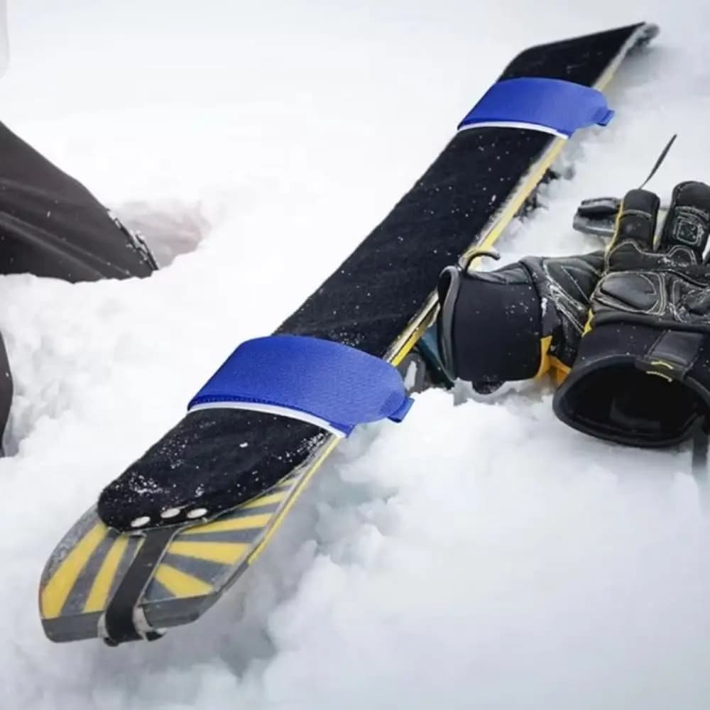 Adjustable Ski Fastener Straps Band Wrap Protective Pads Ski Wraps Ties Nylon EVA Black Snowboard Binding Straps Ski Enthusiasts