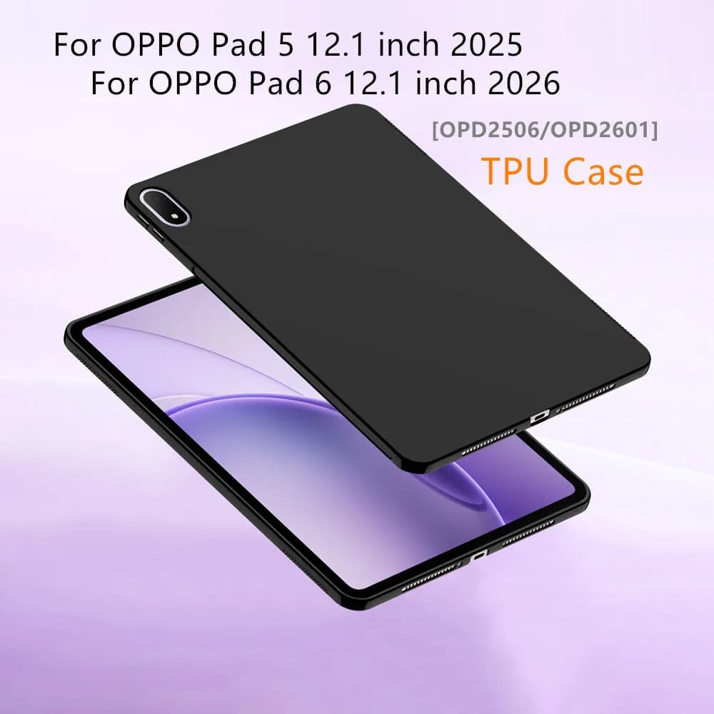 Tablet Case For OPPO Pad 6 12.1 inch 2026 case OPD2601 Ultra Thin Soft Silicone Cover Funda OPPO Pad 5 12.1" OPD2506 TPU Shell