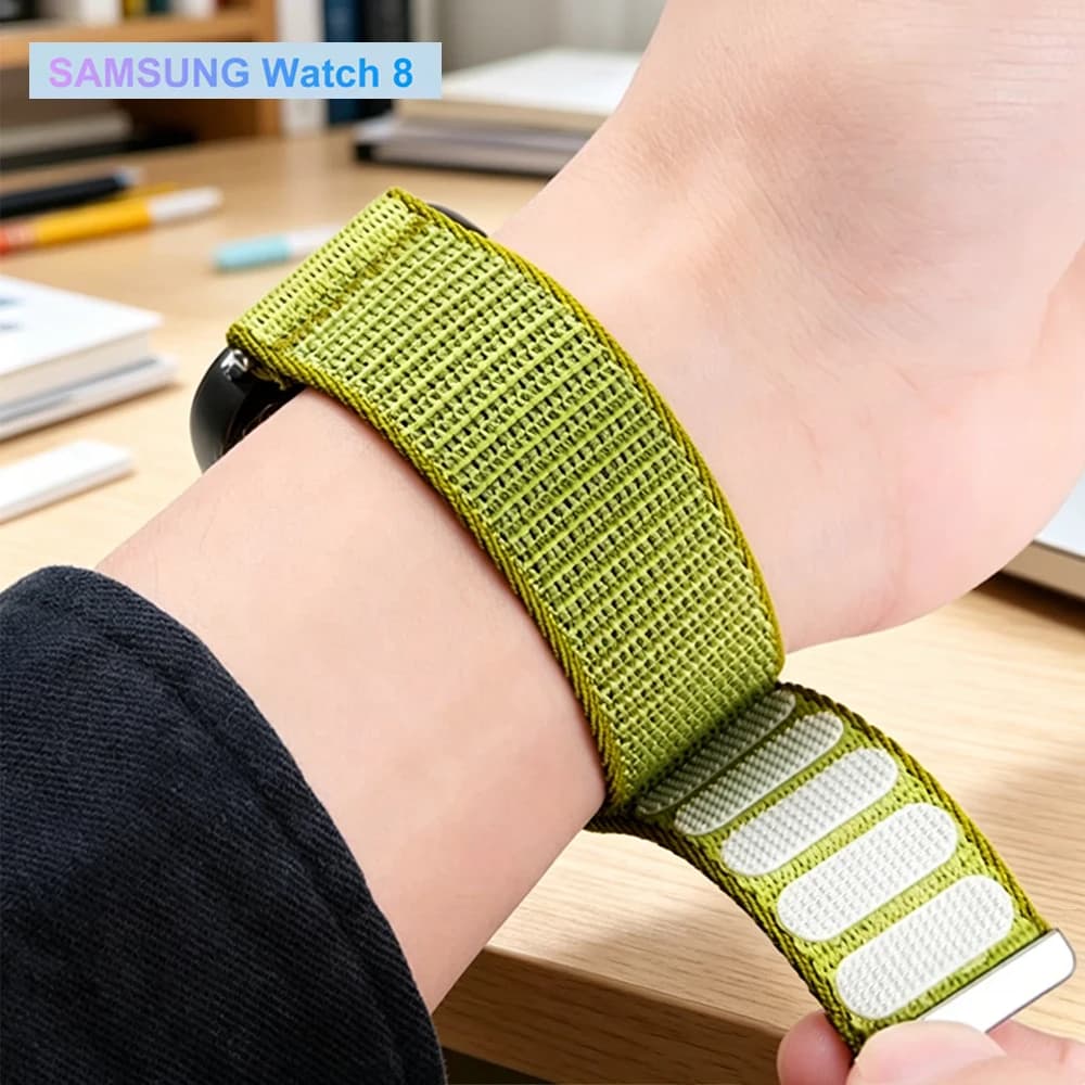 Cinturino Sportivo Traspirante in Nylon per Samsung Galaxy Watch 8 44mm 40mm Senza Spazi Vuoti, Bracciale per Samsung Watch 8 Classic 46mm Uomo Donna