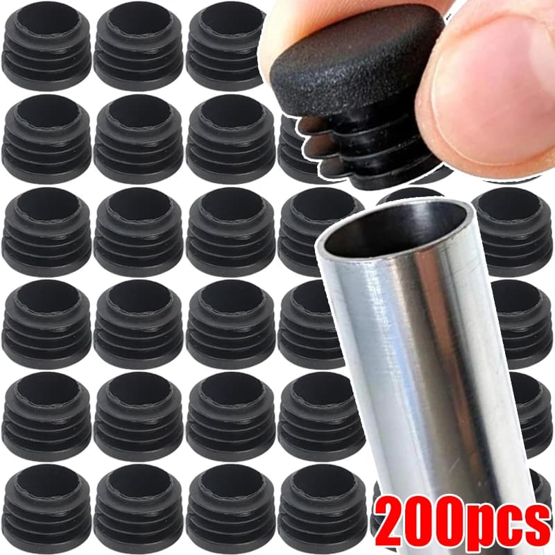 20/200pcs Tappi per le gambe della sedia Protezione Tappi terminali in plastica rotondi Inserti per tubi Tappi per mobili Tavolo Piede Tubi Copertura terminale Hardware