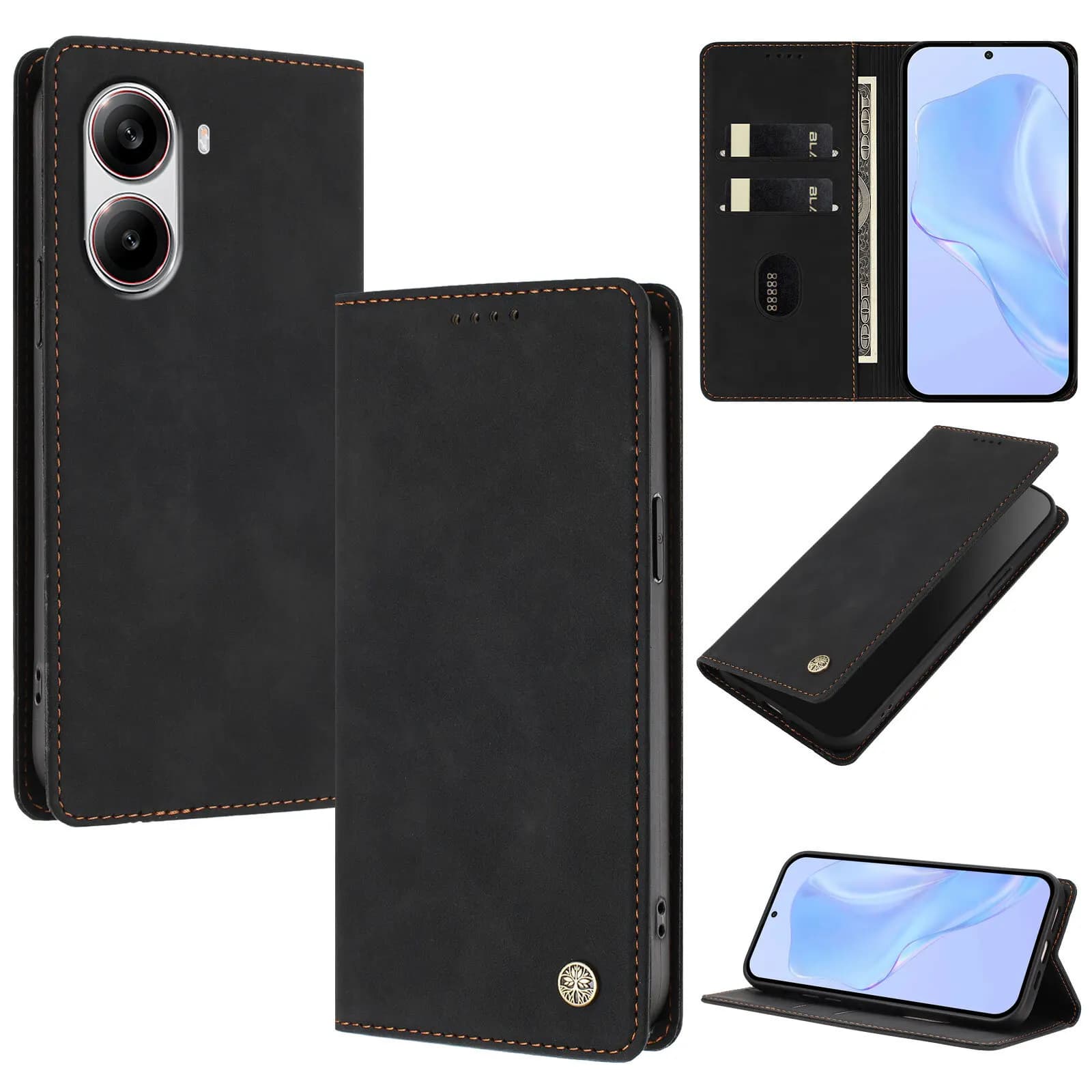 Luxury RFID Blocking Phone Case for Motorola Edge 70 60 50 Neo Pro Wallet Book Bag Funda Card Holder Leather Protective Cover