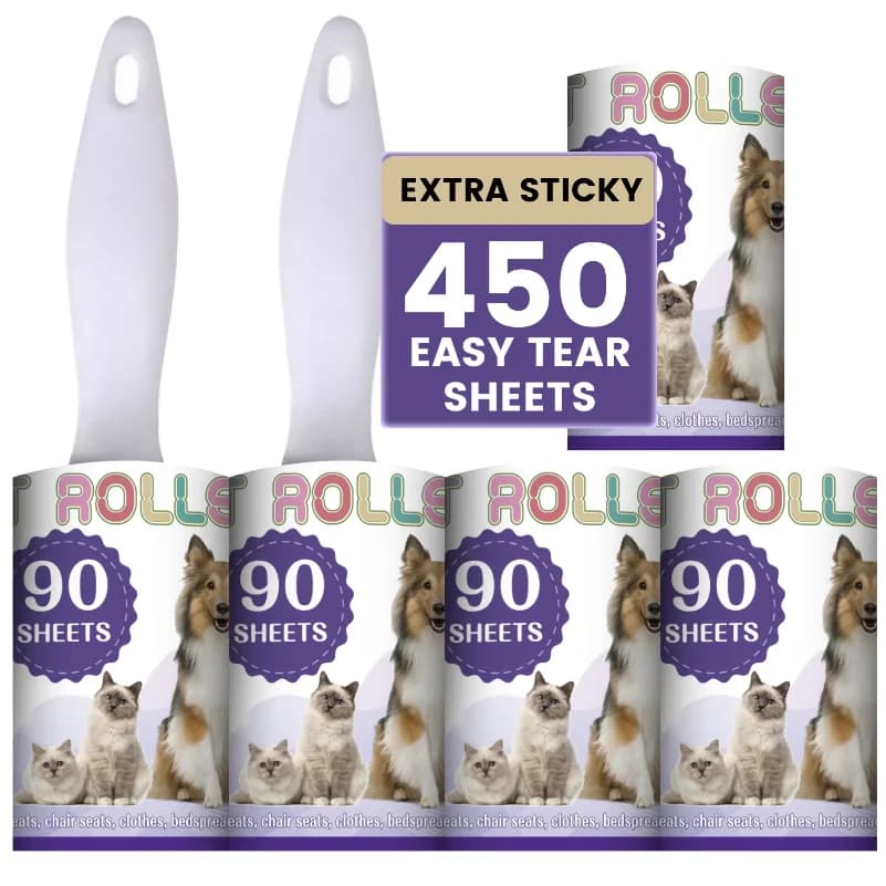 Lint Roller for Pet Hair Extra Sticky, Pet Hair Remover for Couch, Bed, Clothes, Carpet, Furniture, Fuzz. Dog and Cat Hair Remov
