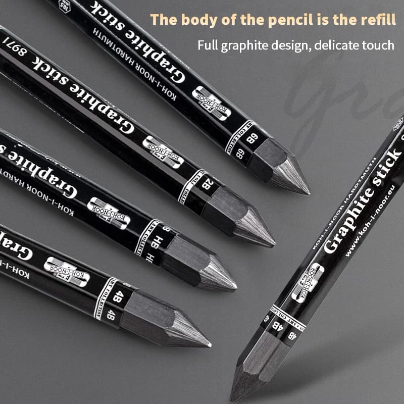 HB/2B/4B/6B Sketch Charcoal Stick Black Woodless Graphite Stick Pencil Drawing Strips Art Student Sketch Painting Graphite Pen