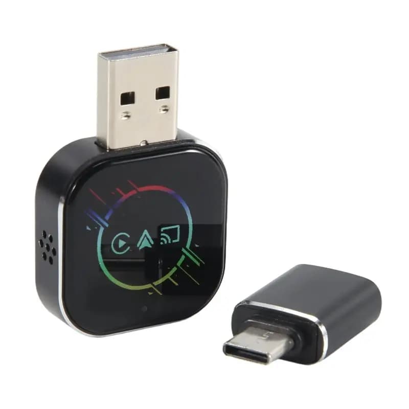 AB25-Wireless Carplay 3In1 Smart Mirror Link Carplay Android Auto USB Dongle Adapter da Carplay cablato a wireless Plug and Play