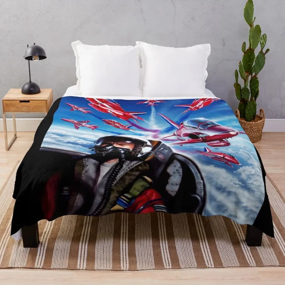 Coperta leggera e calda The Red Arrows per viaggi e campeggio