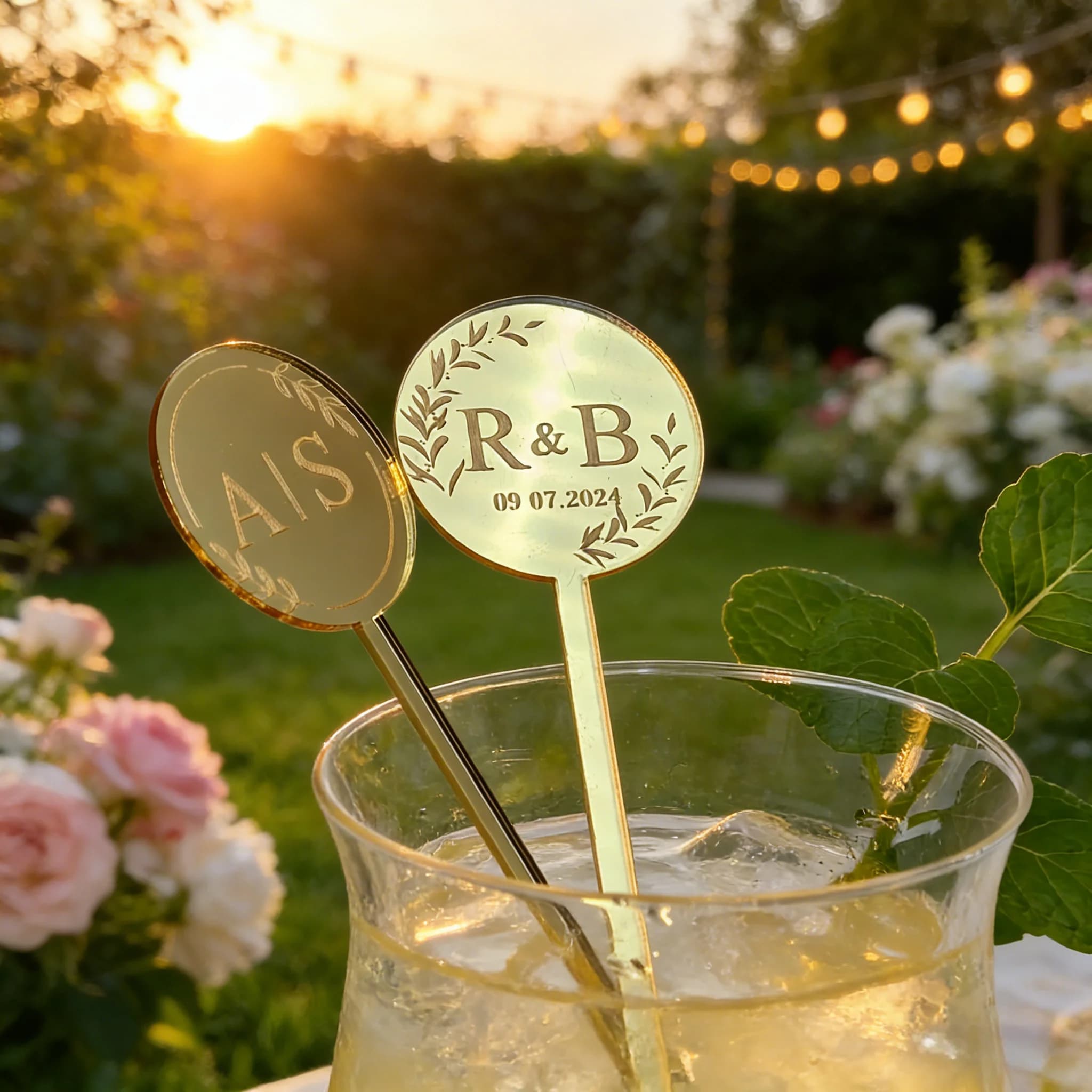 50/60/100 Pezzi Agitatori per Cocktail Personalizzati, Decorazioni per Matrimoni, Baby Shower, Accessori per Feste