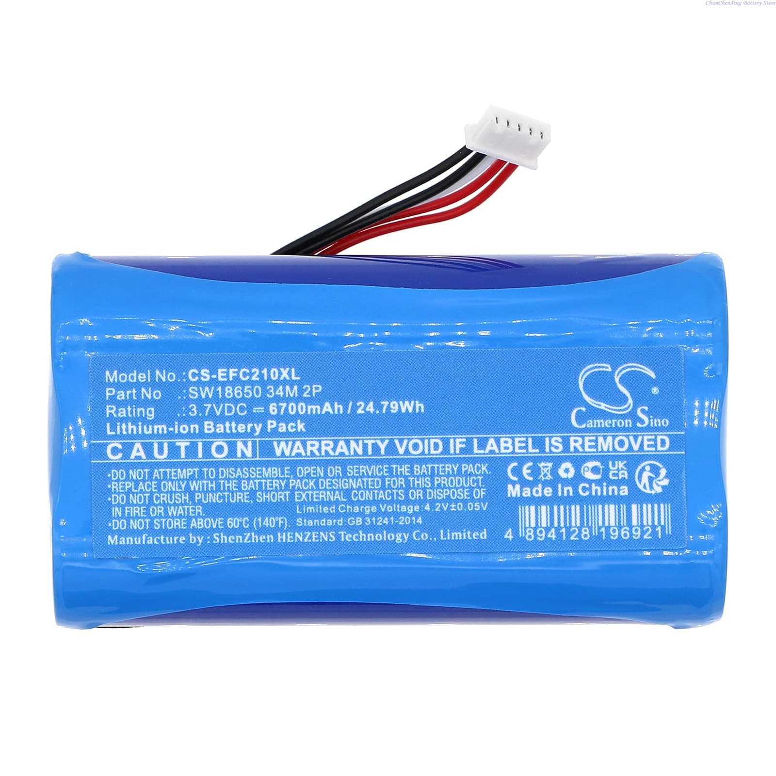 Replacement 3.7V 6700mAh Home Security Camera Battery for Eufy 2C Pro indoor Camera, Solocam E20 E40 TB210 Doorbell 2k C210